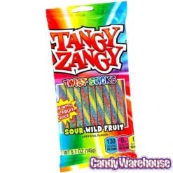 Tangy Zangy Twist Sticks Candy Packs - Sour Wild Fruit: 12-Piece Box -Candy Promotion Sale tangy zangy twist sticks candy packs sour wild fruit 12 piece box candy warehouse 4