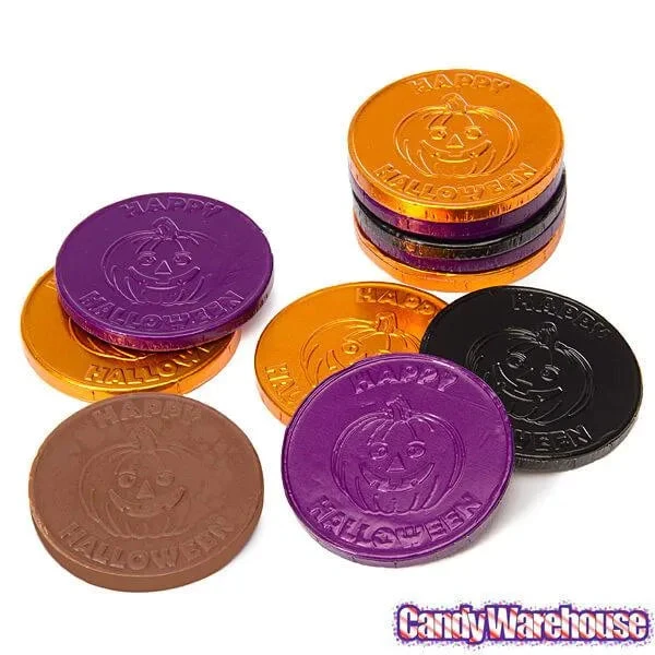 Thompson Foiled Milk Chocolate Halloween Coins: 5LB Bag 3 Thompson Foiled Milk Chocolate Halloween Coins: 5LB Bag - Image 3