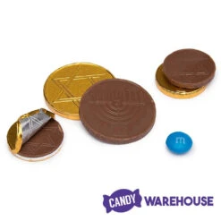 Thompson Hanukkah Gelt Gold Foiled Milk Chocolate Coins 1-Ounce Mesh Bags: 30-Piece Tub -Candy Promotion Sale thompson hanukkah gelt gold foiled milk chocolate coins 1 ounce mesh bags 30 piece tub candy warehouse 3