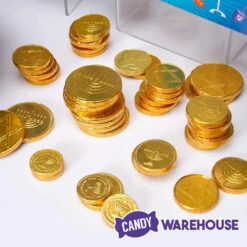 Thompson Hanukkah Gelt Gold Foiled Milk Chocolate Coins 1-Ounce Mesh Bags: 30-Piece Tub -Candy Promotion Sale thompson hanukkah gelt gold foiled milk chocolate coins 1 ounce mesh bags 30 piece tub candy warehouse 5