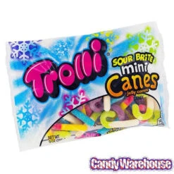 Trolli Sour Brite Mini Canes Jelly Candy Canes: 9-Ounce Bag -Candy Promotion Sale trolli sour brite mini canes jelly candy canes 9 ounce bag candy warehouse 6