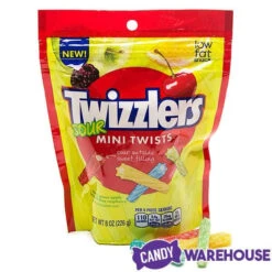 Twizzlers Sour Mini Twists Licorice Candy: 8-Ounce Bag -Candy Promotion Sale twizzlers sour mini twists licorice candy 8 ounce bag candy warehouse 4
