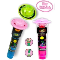 UFO Spinner Flashing Alien Flying Saucers With Candy: 12-Piece Display -Candy Promotion Sale ufo spinner flashing alien flying saucers with candy 12 piece display candy warehouse 4