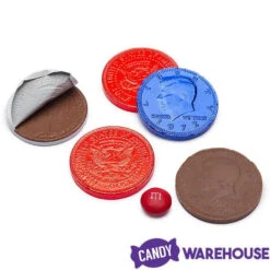 USA Patriotic Foiled Milk Chocolate Coins: 1LB Bag -Candy Promotion Sale usa patriotic foiled milk chocolate coins 1lb bag candy warehouse 3