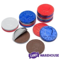 USA Patriotic Foiled Milk Chocolate Coins: 1LB Bag -Candy Promotion Sale usa patriotic foiled milk chocolate coins 1lb bag candy warehouse 4