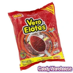 Vero Elotes Chili Lollipops: 40-Piece Bag -Candy Promotion Sale vero elotes chili lollipops 40 piece bag candy warehouse 3