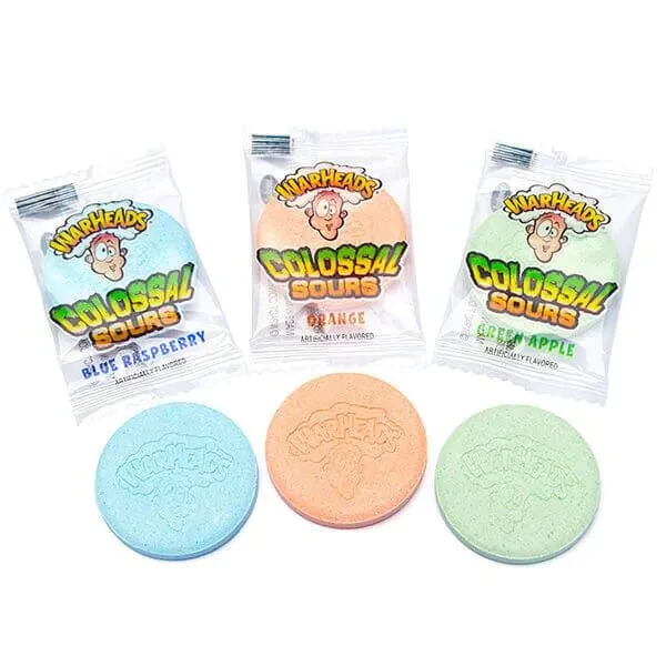 WarHeads Colossal Sours Candy Packs: 2LB Bag 1 WarHeads Colossal Sours Candy Packs: 2LB Bag