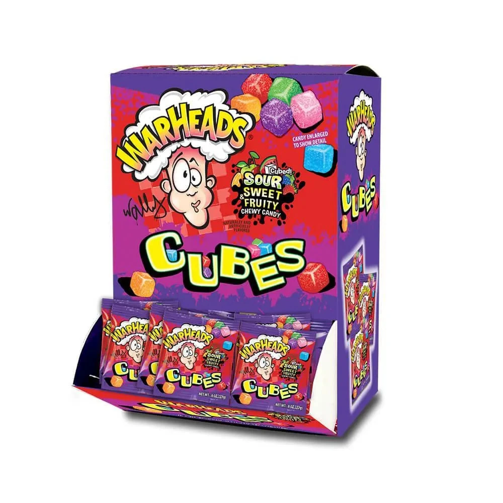 WarHeads Sour Chewy Cubes Candy Packs: 42-Piece Box 2 WarHeads Sour Chewy Cubes Candy Packs: 42-Piece Box - Image 2